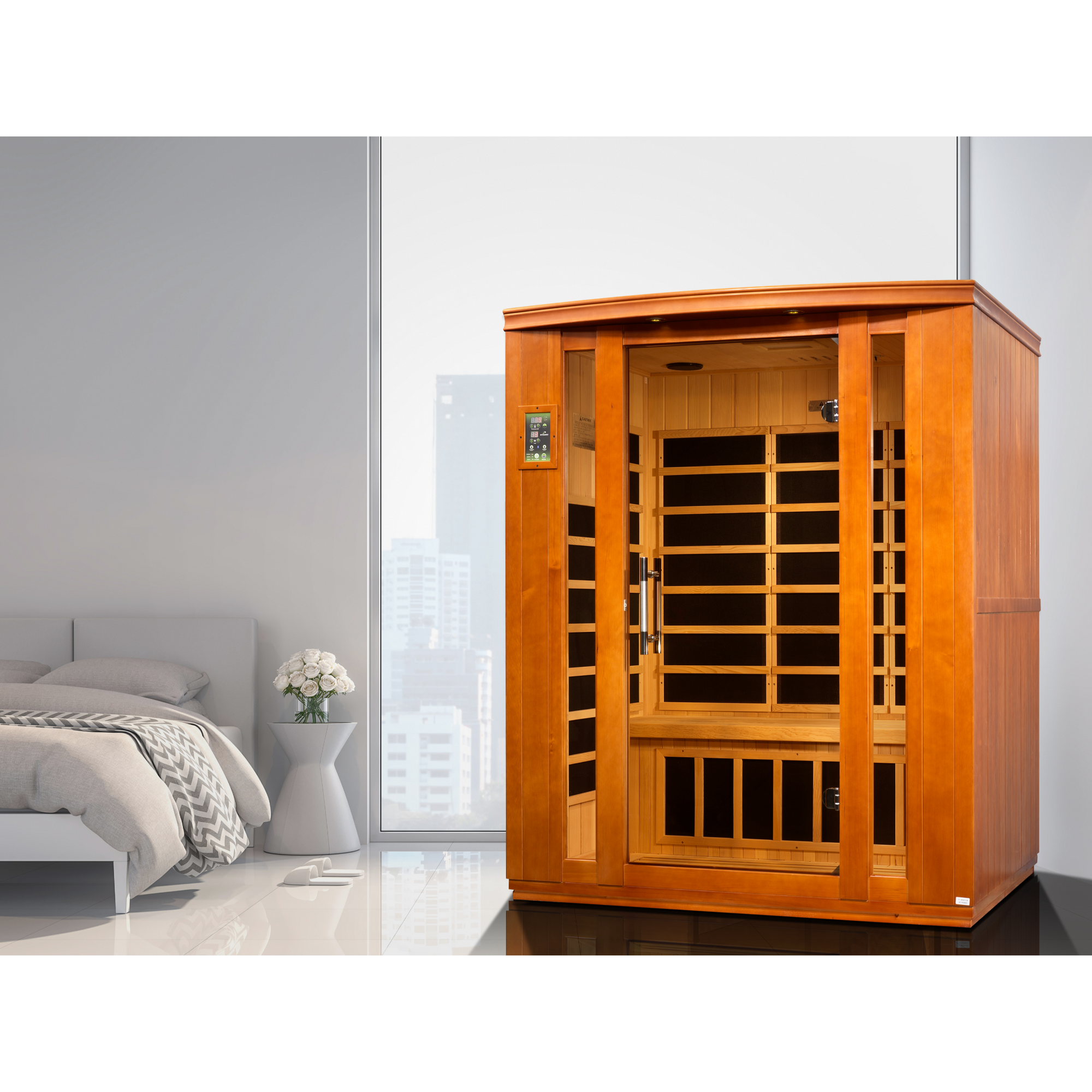 Dynamic Bellagio 3-person Low EMF FAR Infrared Sauna (Canadian Hemlock)