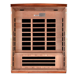 Dynamic Lugano 3-person Low EMF FAR Infrared Sauna (Canadian Hemlock)