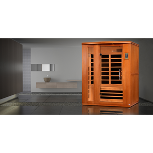 Dynamic Lugano 3-person Low EMF FAR Infrared Sauna (Canadian Hemlock)